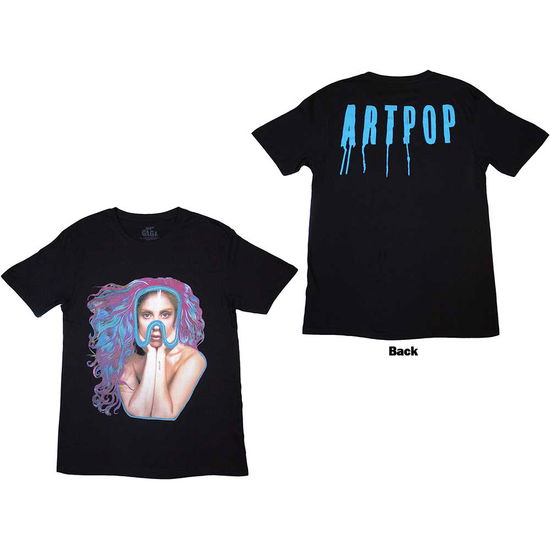 Lady Gaga Unisex T-Shirt: Artpop Goggles (Back Print) - Lady Gaga - Merchandise -  - 5056737273571 - August 22, 2024