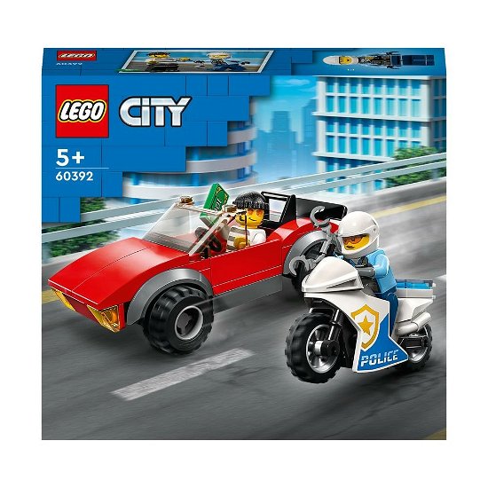 Cover for Lego · Lego City 60392 Achtervolging Auto Op Politiemotor (Leketøy)