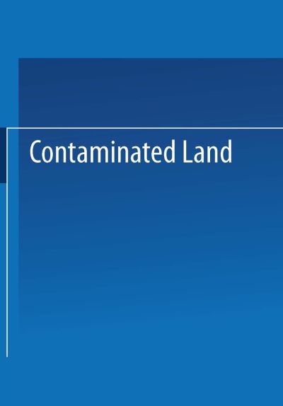 Cover for Michael A. Smith · Contaminated Land: Reclamation and Treatment - Nato Challenges of Modern Society (Paperback Book) [1985 edition] (2014)