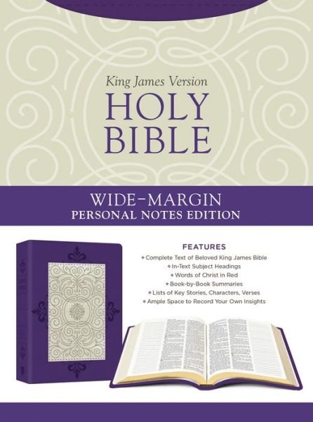 Cover for Compiled By Barbour Staff · Holy Bible: Wide-Margin Personal Notes Edition [lavender Plume] (Pocketbok) (2018)