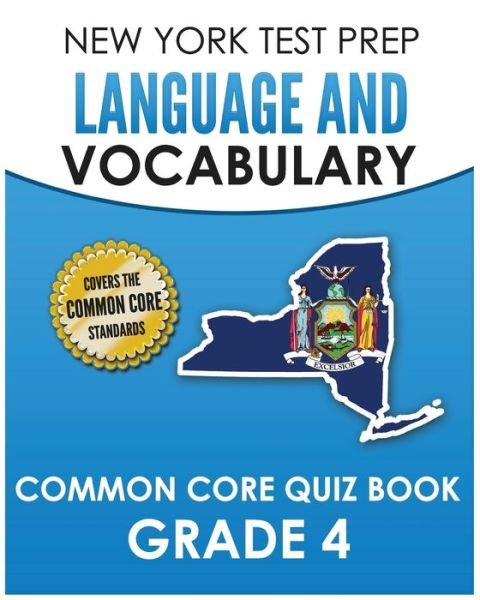 Cover for N Hawas · NEW YORK TEST PREP Language and Vocabulary Common Core Quiz Book Grade 4 (Paperback Bog) (2018)