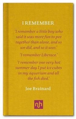 Cover for Joe Brainard &amp; Paul Auster · I Remember (Hardcover bog) (2013)