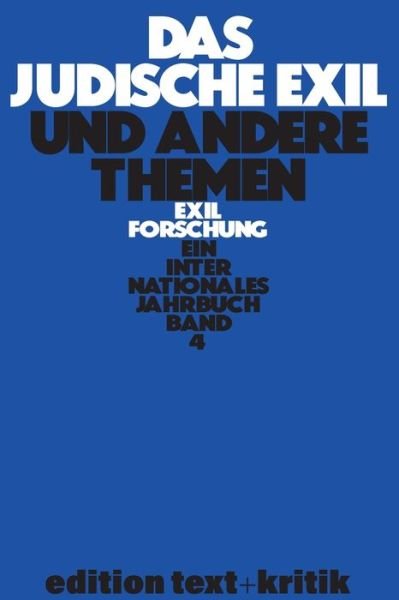 Cover for No Contributor · Das jdische Exil und andere Themen (Paperback Book) (1987)