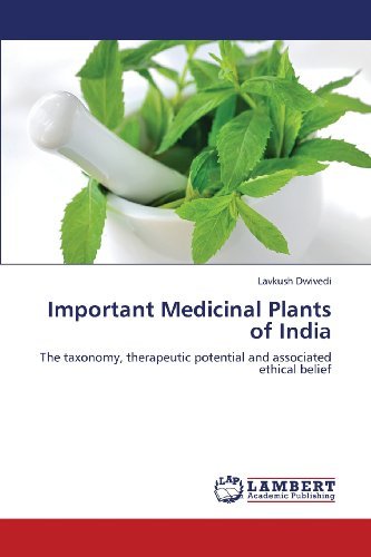 Cover for Lavkush Dwivedi · Important Medicinal Plants of India: the Taxonomy, Therapeutic Potential and Associated Ethical Belief (Taschenbuch) (2013)