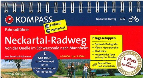 Cover for Bernhard Pollmann · Kompass Fahrradführer: Neckartal-Radweg : Von der Quelle im Schwarzwald nach Mannheim (Spiral Book) (2013)