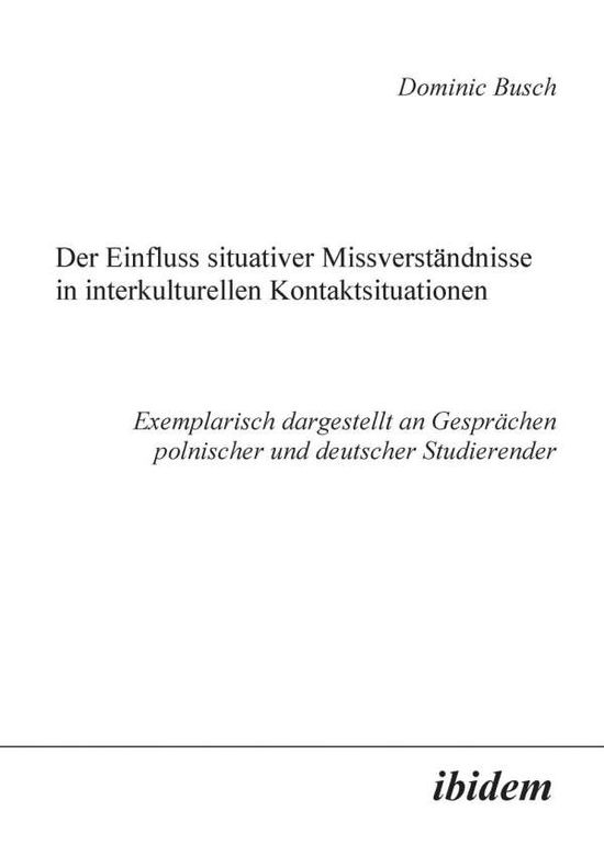 Cover for D. Busch · Einfluss situativ.Missverständ (Book) (2003)