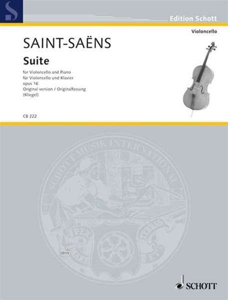 Cover for Saint-Saens · Suite d-Moll,Vc+Kl.CB222 (Bok)
