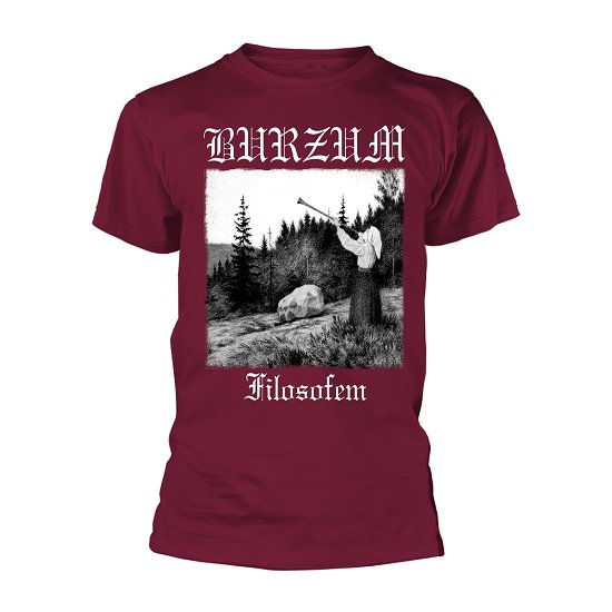 Cover for Burzum · Filosofem 2018 (Maroon) (T-shirt) [size L] [Maroon edition] (2018)