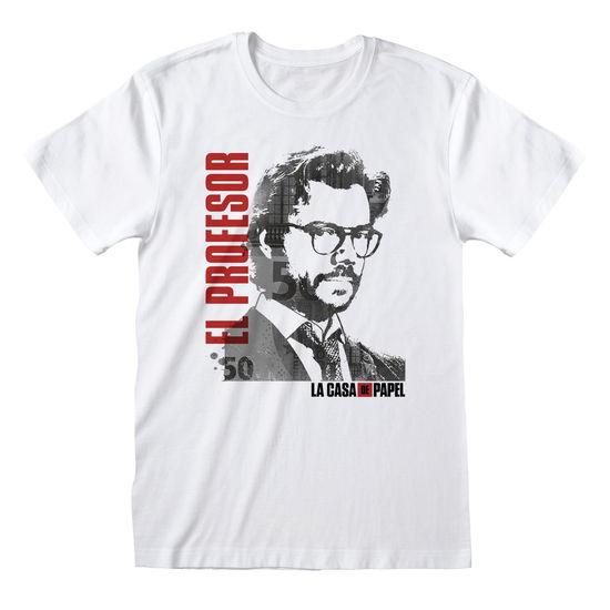 LA CASA DE PAPEL - T-Shirt - El Profesor - - Casa De Papel (la): El Profesor (t - Merchandise - - 5055910360572 -