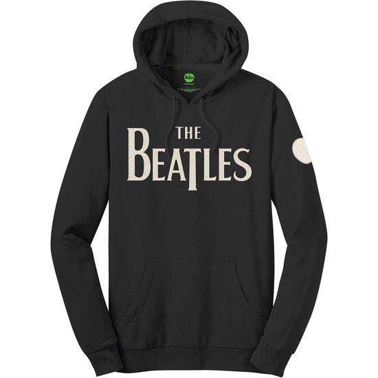 Cover for The Beatles · The Beatles Unisex Pullover Hoodie: Drop T Logo &amp; Apple Applique (Black) (Embellished) (Hoodie) [size L] [Black - Unisex edition] (2019)