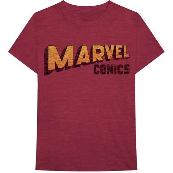 Cover for Marvel Comics · Marvel Comics Unisex T-Shirt: Warped Logo (T-shirt) [size S] [Red - Unisex edition]