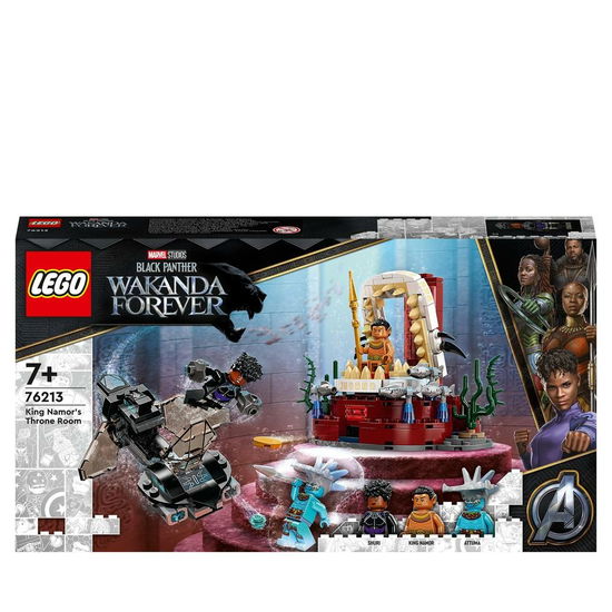 Cover for Lego: 76213 · Super Heroes - Marvel Black Panther - La Stanza Del Trono Di Re Namor (Toys)