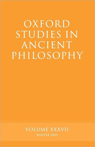 Cover for Brad Inwood · Oxford Studies in Ancient Philosophy Volume 37 - Oxford Studies in Ancient Philosophy (Paperback Book) (2009)