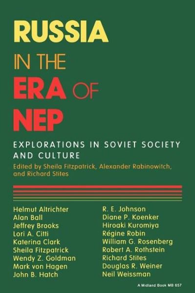 Cover for Sheila Fitzpatrick · Russia in the Era of NEP: Explorations in Soviet Society and Culture (Paperback Book) (1991)