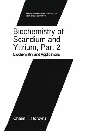 Cover for Chaim T. Horovitz · Biochemistry of Scandium and Yttrium, Part 2: Biochemistry and Applications - Biochemistry of the Elements (Hardcover Book) [2000 edition] (2000)