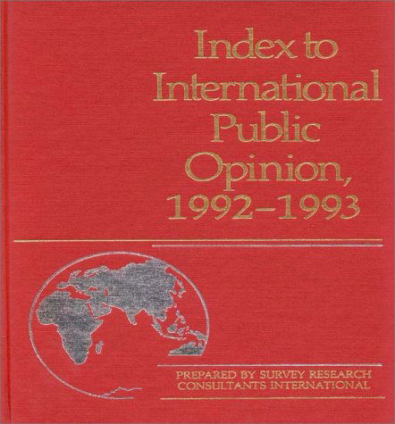 Cover for Elizabeth Hann Hastings · Index to International Public Opinion, 1992-1993 - Index to International Public Opinion (Hardcover Book) (1994)