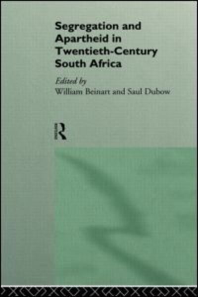 Cover for William Beinart · Segregation and Apartheid in Twentieth Century South Africa - Rewriting Histories (Taschenbuch) (1995)