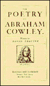 Cover for David Trotter · The Poetry of Abraham Cowley (Hardcover Book) (1979)