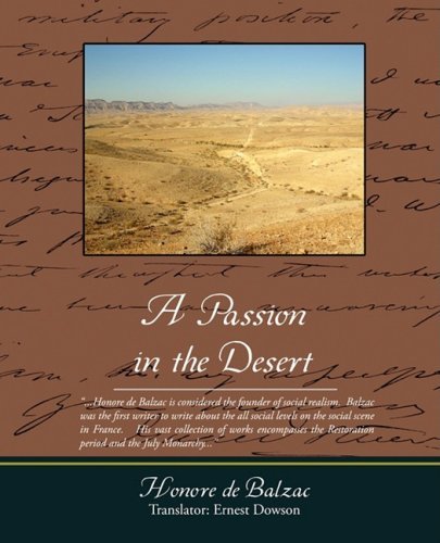 Cover for Honore De Balzac · A Passion in the Desert (Paperback Book) (2008)
