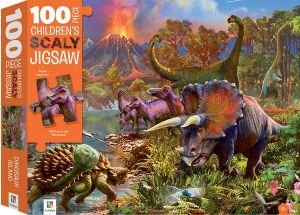 Cover for Hinkler Books · 100-Piece Children's Scaly Jigsaw: Dinosaur Island (GAME) (2018)