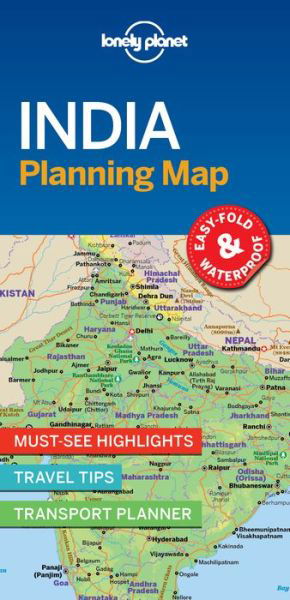 Lonely Planet India Planning Map - Map - Lonely Planet - Kirjat - Lonely Planet Global Limited - 9781787014572 - perjantai 13. heinäkuuta 2018