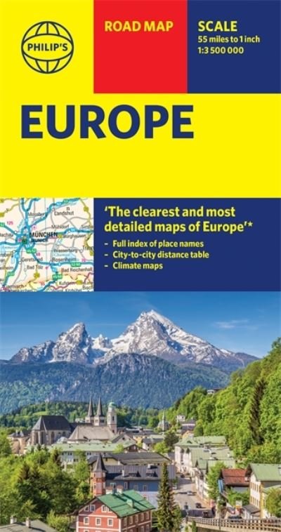 Philip's Europe Road Map - Philip's Sheet Maps - Philip's Maps - Bøger - Octopus Publishing Group - 9781849075572 - 10. juni 2021