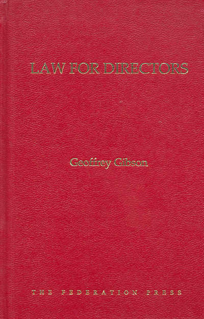 Cover for Geoffrey Gibson · Law for Directors (Hardcover Book) (2003)