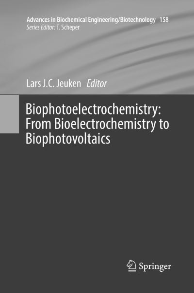 Cover for Biophotoelectrochemistry · Biophotoelectrochemistry: From Bioelectrochemistry to Biophotovoltaics - Advances in Biochemical Engineering / Biotechnology (Paperback Bog) [Softcover reprint of the original 1st ed. 2016 edition] (2018)