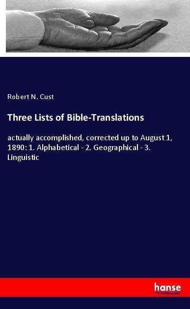 Cover for Cust · Three Lists of Bible-Translations (Book)