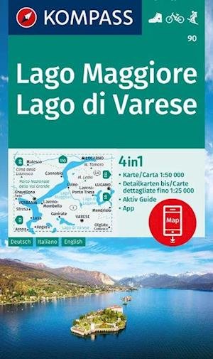 Kompass Wanderkarte: Lago Maggiore, Lago di Varese - Mair-Dumont - Boeken - Skompa - 9783991217572 - 22 februari 2023