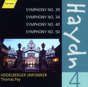 HAYDN: Symphonies 39,34,40,50 - Fey,thomas / Heidelberger Sinfon - Musiikki - hänssler CLASSIC - 4010276012573 - maanantai 8. maaliskuuta 2004