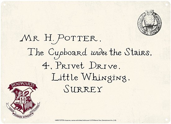 Letters-Harry Potter - Harry Potter - Musikk - HARRY POTTER - 5055453459573 - 