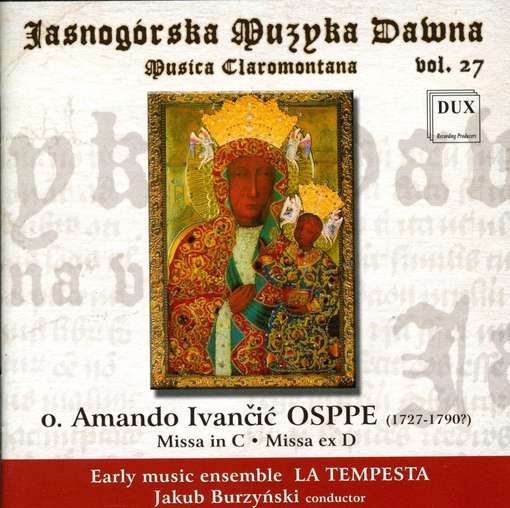 Cover for Osppe / Tempesta Early Music Ensemble / Burzynski · Musica Claromontana 27 (CD) (2007)