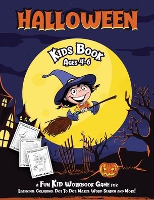 Cover for Halloween Go · Halloween Kids Book: Fantastic Activity Book For Boys And Girls; Word Search, Mazes, Coloring Pages, Connect the dots, how to draw tasks - Halloween Crafts (Paperback Book) [Large type / large print edition] (2020)