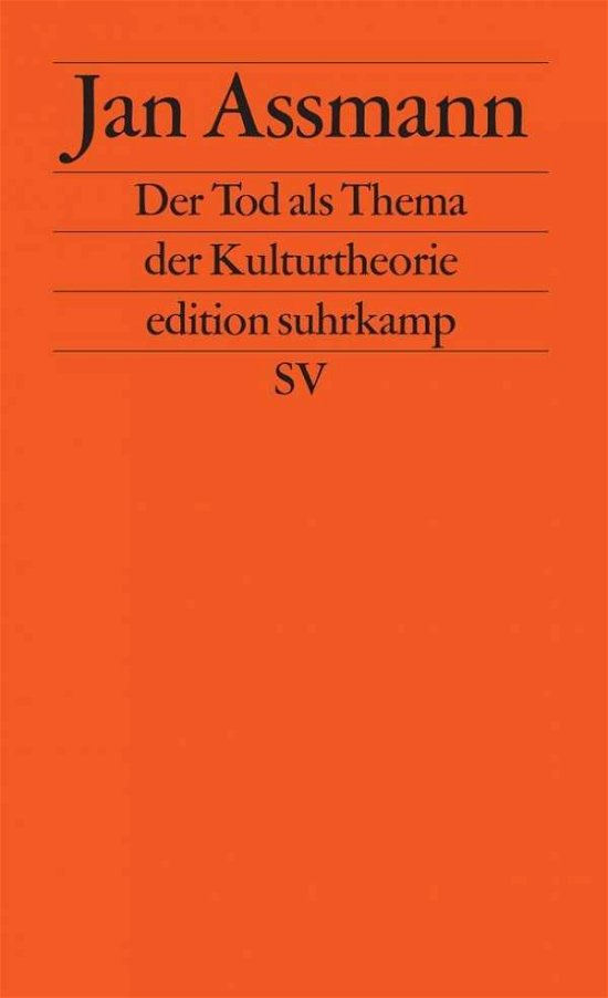 Cover for Jan Assmann · Edit.Suhrk.2157 Assmann.Tod als Thema (Bok)