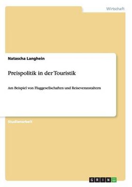 Cover for Langhein · Preispolitik in der Touristik (Book) [German edition] (2008)