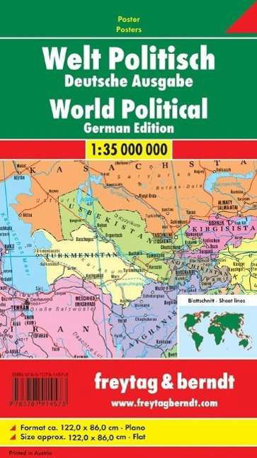 World Map Flat in a Tube 1:35 000 000 - Freytag-berndt Und Artaria Kg - Books - Freytag-Berndt - 9783707914573 - November 1, 2013