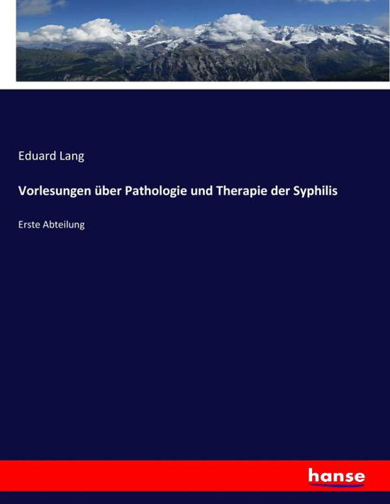 Cover for Lang · Vorlesungen über Pathologie und Th (Buch) (2017)