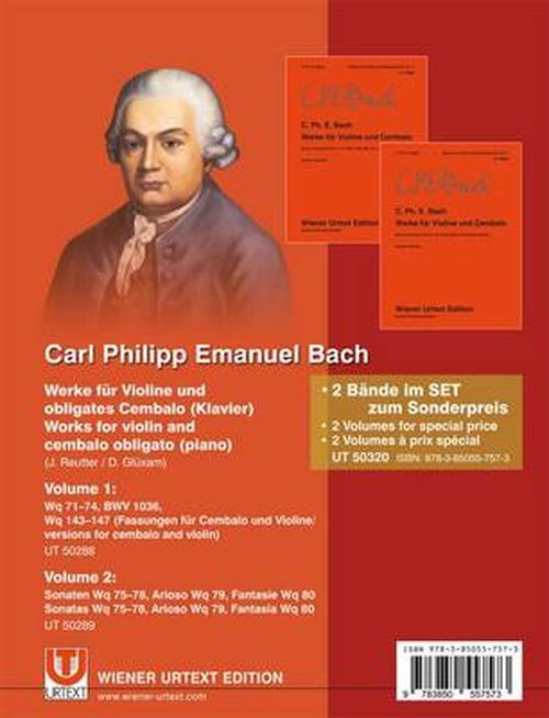 Sonaten für Violine und obligates - Bach - Bøker - Wiener Urtext Edition, Musikverlag Gesmb - 9783850557573 - 24. april 2014