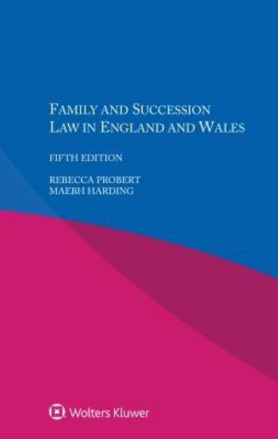 Cover for Rebecca Probert · Family and Succession Law in England and Wales (Pocketbok) (2016)