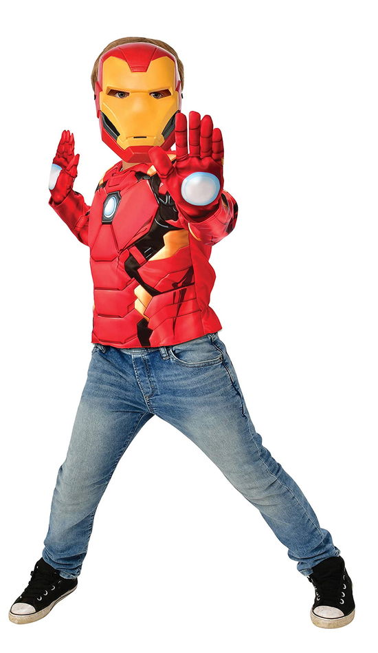 Cover for Marvel: Iron Man · Costume Con Muscoli E Accessori Deluxe (Top Muscoloso, Maschera E Guanti Tg.) (MERCH)