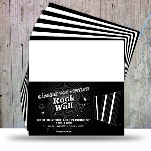 Cover for Music Protection · 10 X Plastic Vinyl Divider Includes 5 X Black 5 X White - Rock on Wall (Tillbehör)