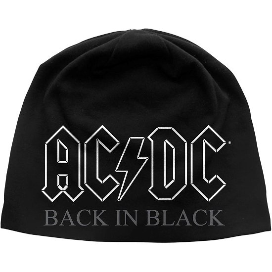 AC/DC Unisex Beanie Hat: Back in Black - AC/DC - Koopwaar -  - 5056170620574 - 