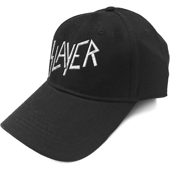 Slayer Unisex Baseball Cap: Logo (Sonic Silver) - Slayer - Merchandise - ROCK OFF - 5056170662574 - 
