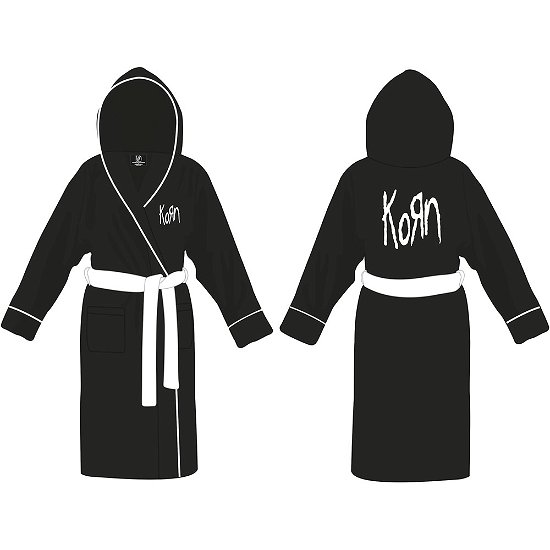 Korn Unisex Bathrobe: Logo (Small - Medium) - Korn - Koopwaar -  - 5056368676574 - 