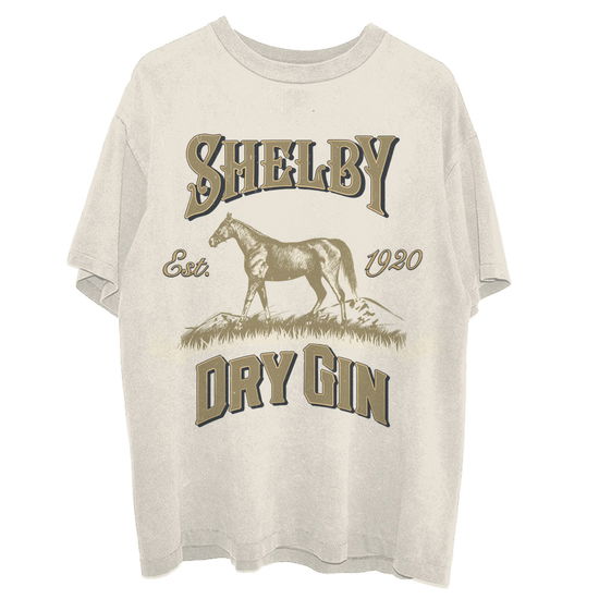 Cover for Peaky Blinders · Peaky Blinders Unisex T-Shirt: Shelby Dry Gin (Natural) (T-shirt) [size S] [Natural - Unisex edition] (2021)