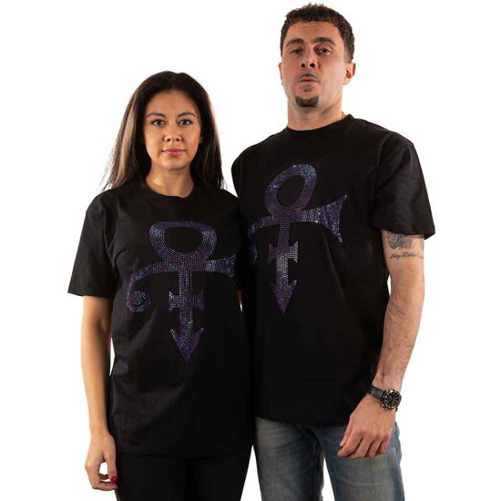 Prince Unisex T-Shirt: Purple Symbol (Embellished) - Prince - Koopwaar -  - 5056561022574 - 