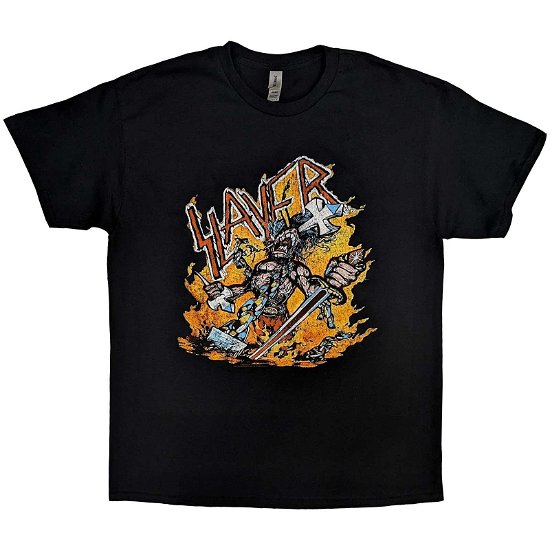 Slayer Unisex T-Shirt: Cartoon Flames - Slayer - Merchandise -  - 5056737201574 - 