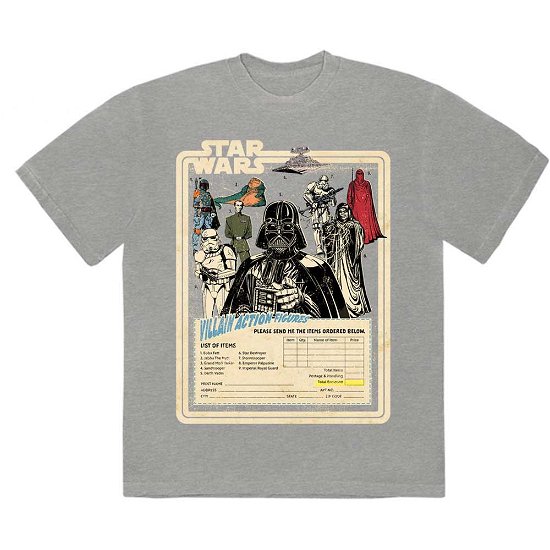 Star Wars Unisex T-Shirt: Villain Action Figures - Star Wars - Merchandise -  - 5056737227574 - 