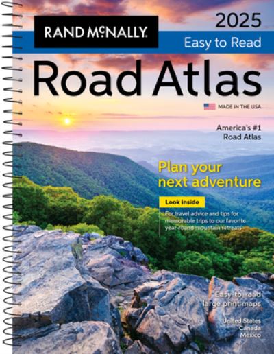 Cover for Rand McNally · Rand McNally 2025 Easy-To-Read Midsize Road Atlas USA, Canada &amp; Mexico (Spiralbuch) (2024)